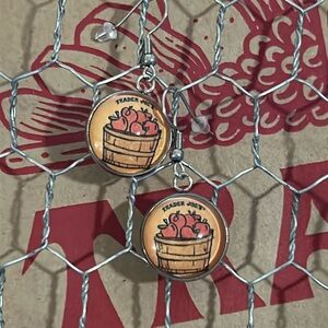 Trader Joe’s earrings 16mm Apple basket